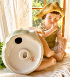 Antique Camille Naudot Piano Baby Figurines | Victorian Boy & Girl Pair