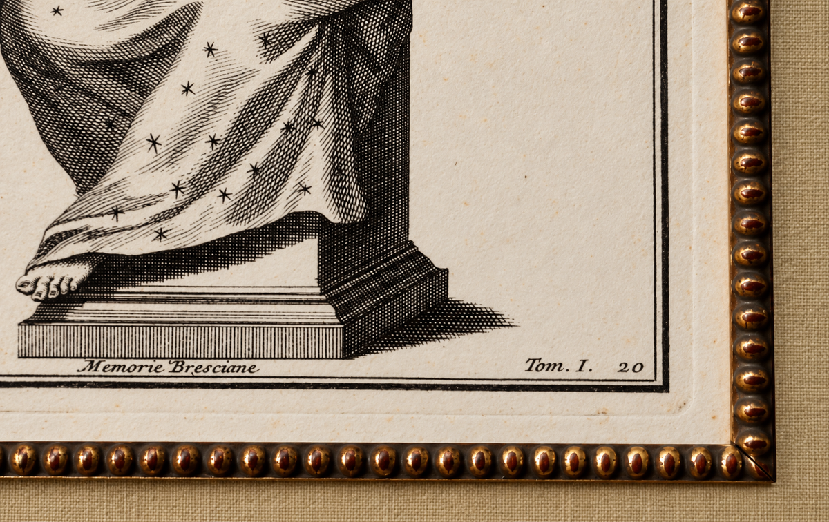 Original 19th-Century Jupiter Engraving | Framed Neoclassical Art