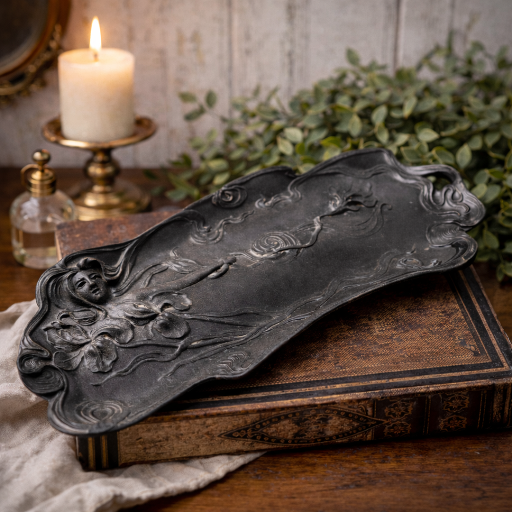 Antique Art Nouveau Figural Tray