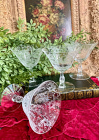 Vintage Fostoria “Heather” Etched Crystal Goblet