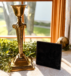 Vintage Hollywood Regency Brass Candlesticks | Glamorous Mid-Century Statement Pair