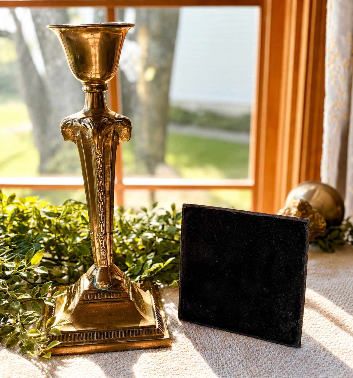 Vintage Hollywood Regency Brass Candlesticks | Glamorous Mid-Century Statement Pair