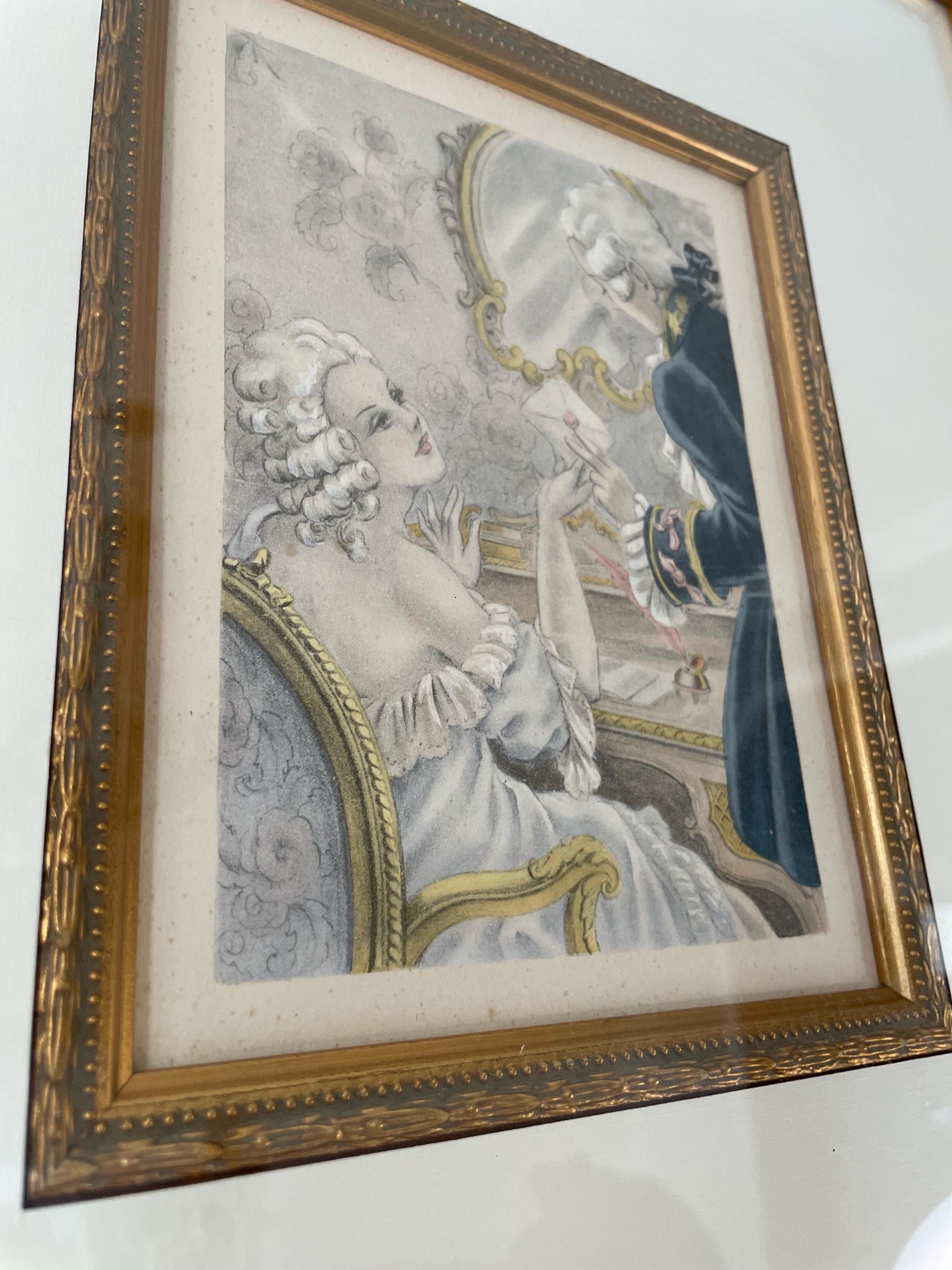 La Lettre by Umberto Brunelleschi First Printing Lithograph