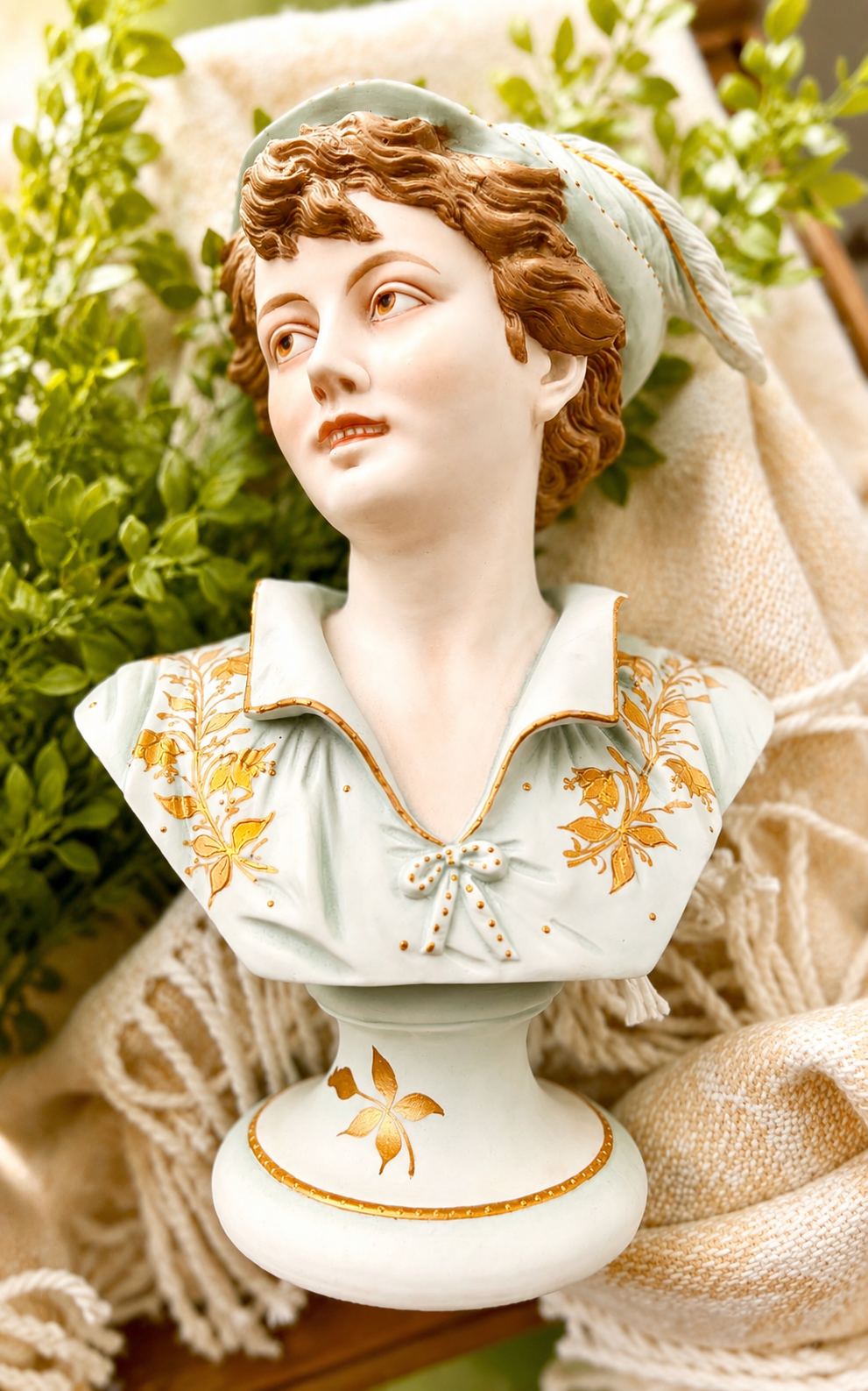 Antique Porcelain Bust Figurines