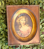 Vintage Florentine-Style Portrait Plaque