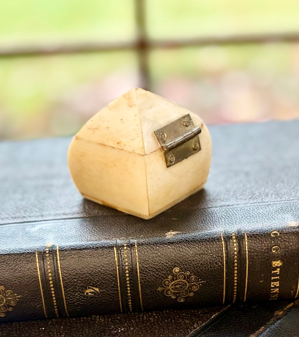 Mini Antique Bone Trinket Box
