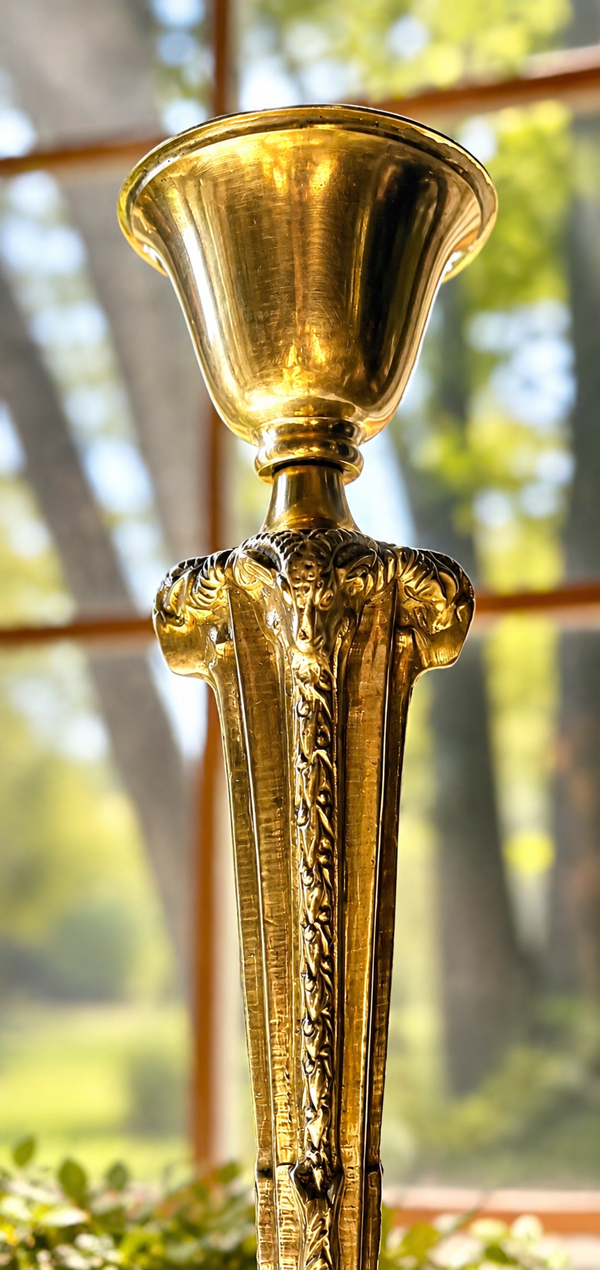 Vintage Hollywood Regency Brass Candlesticks | Glamorous Mid-Century Statement Pair