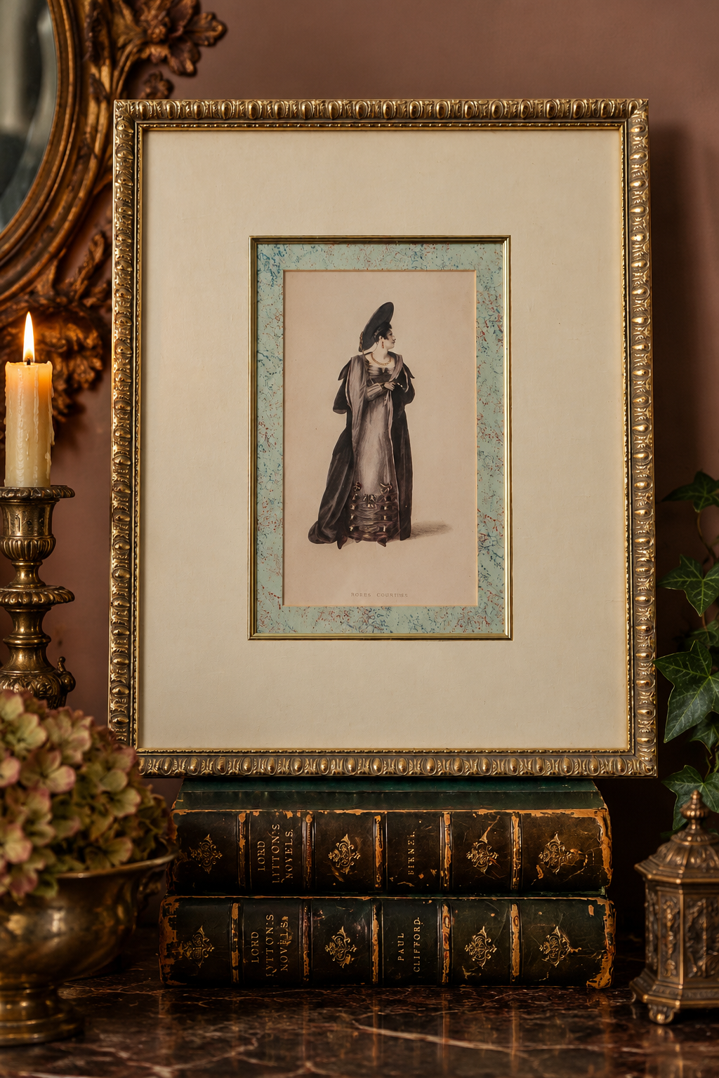 Antique Opera Costume Engraving | Framed Historical Fashion Illustration