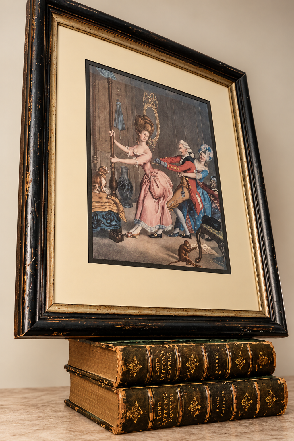 Vintage Framed “Tight Lacing, or Fashion Before Ease” | After John Collet