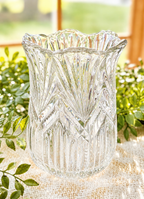 Antique 1899 Bryce Higbee Admiral Ribbed Ellipse EAPG Pressed Glass Vase
