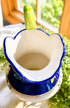 Vintage Fitz and Floyd “Napoli” Hand-Painted Ceramic Pitcher | Italian Fruit Motif