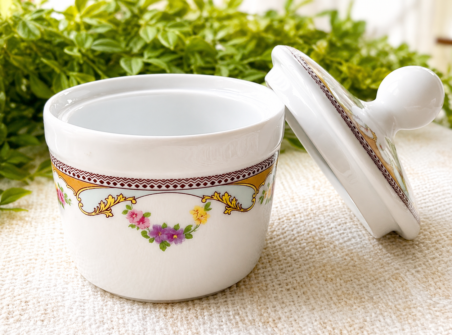 Vintage Limoges Porcelain Lidded Jar