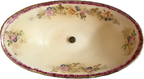 Vintage Hand-Painted Empire Ware Floral Compote Bowl with Gilded Accents