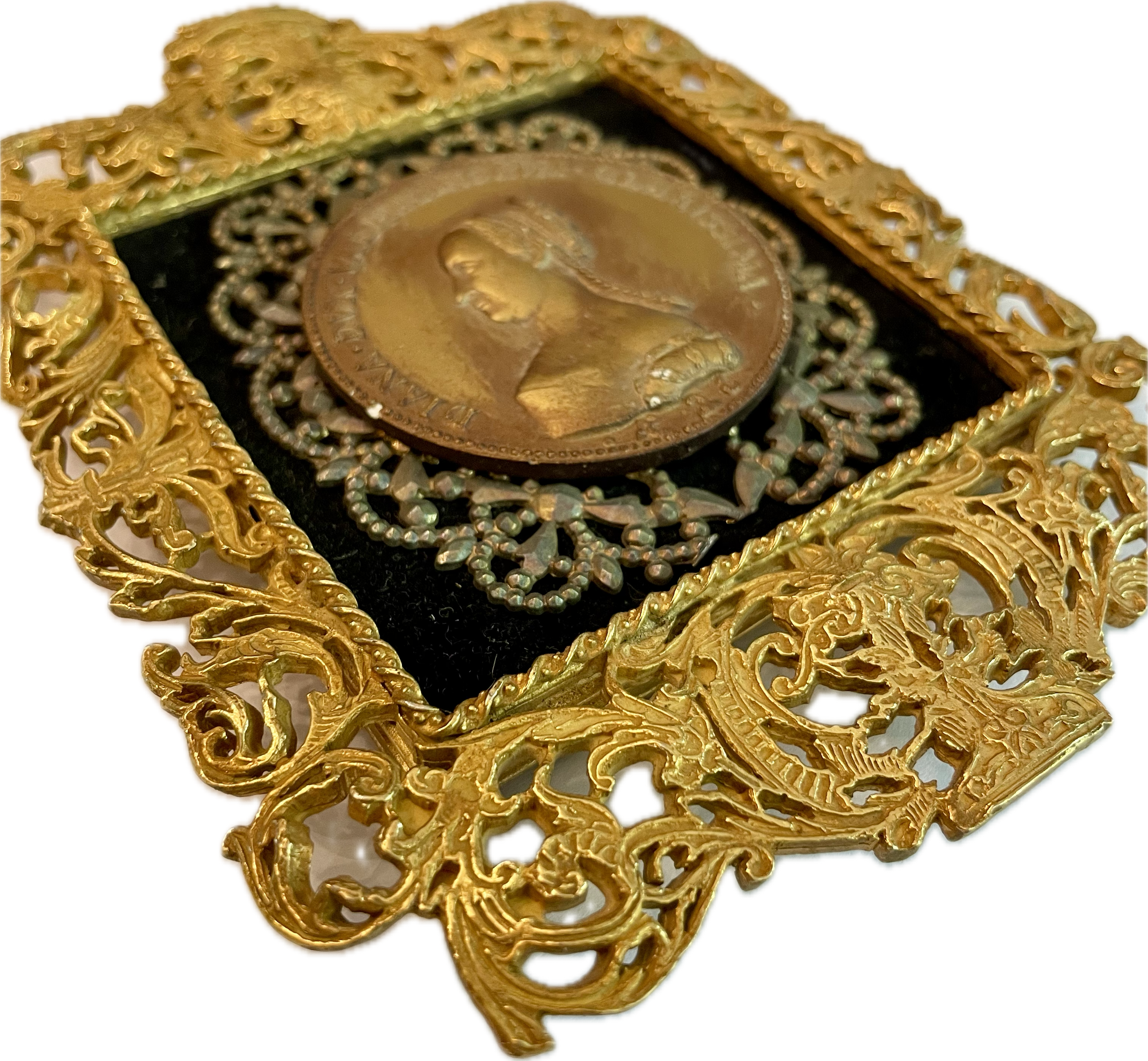 Antique Framed Diane de Poitiers Medallion