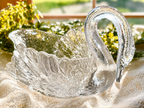 Cambridge Glass Crystal Swan Centerpiece Bowl / Centerpiece