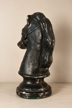 Vintage Cast Iron Equestrian Horse Head Sculpture