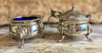 Vintage Silver Victorian Style Salt and Mustard Pots