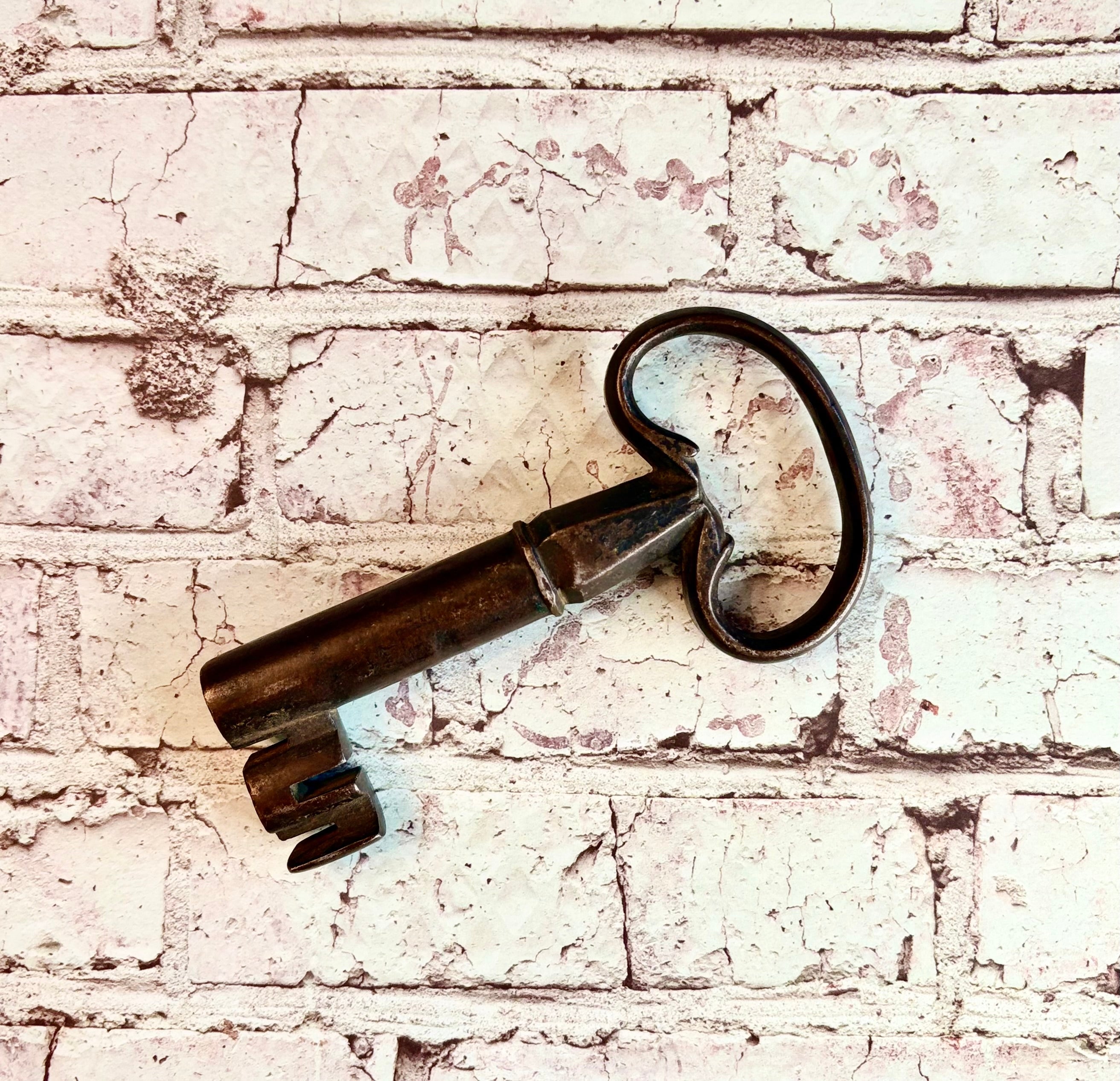 Antique Iron Skeleton Key – Rustic 19th Century Style