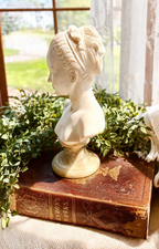 Vintage French Alabaster Bust Sculpture – Signed A. Gianelli