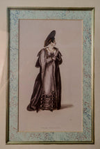Antique Opera Costume Engraving | Framed Historical Fashion Illustration
