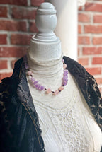 Vintage Carol DuPlaise Amethyst & Rose Quartz Necklace