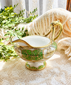 Antique Hand Painted Nippon Creamer & Covered Sugar Bowl Set