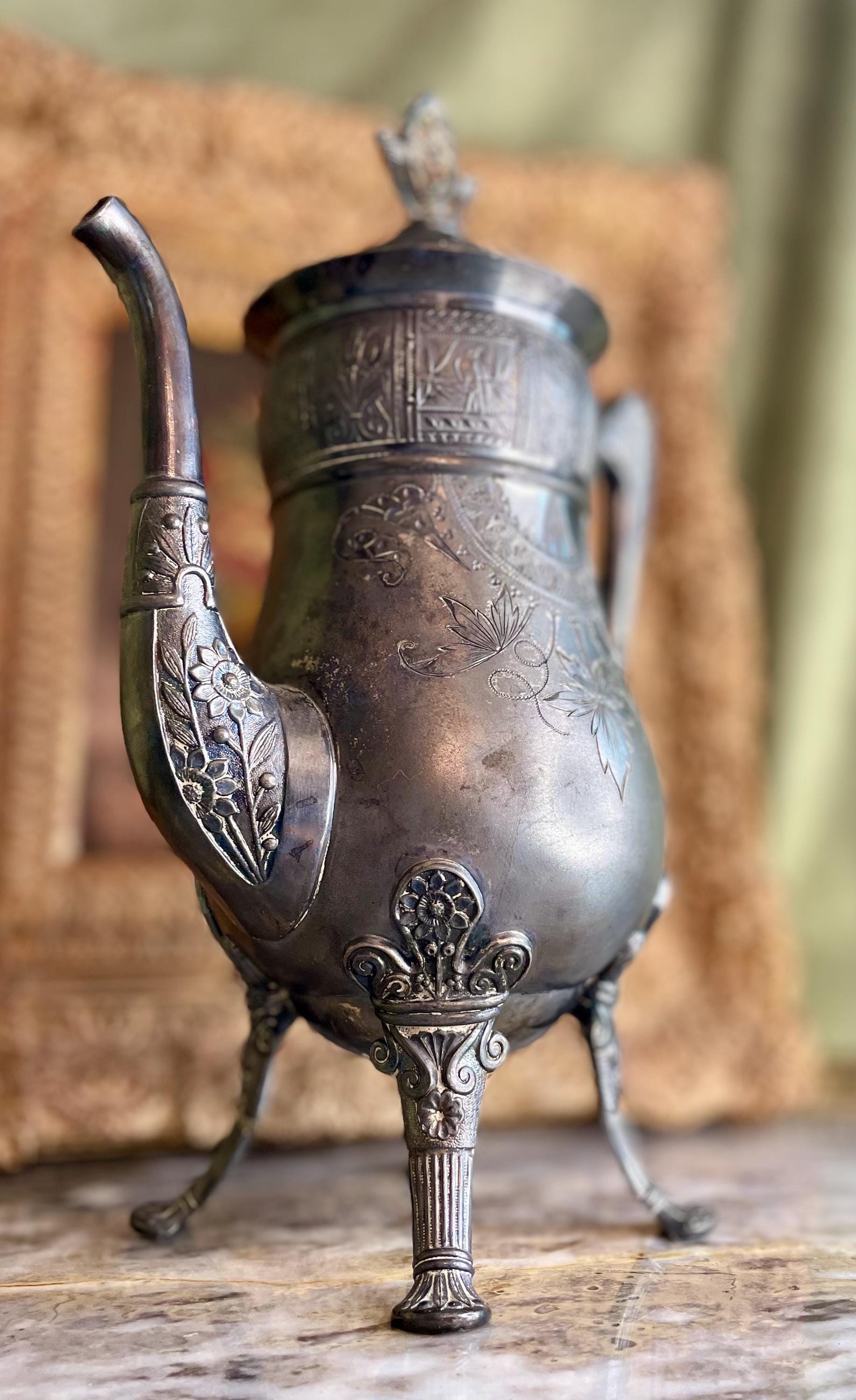 Antique Victorian Silver - Played Coffee/Teapot