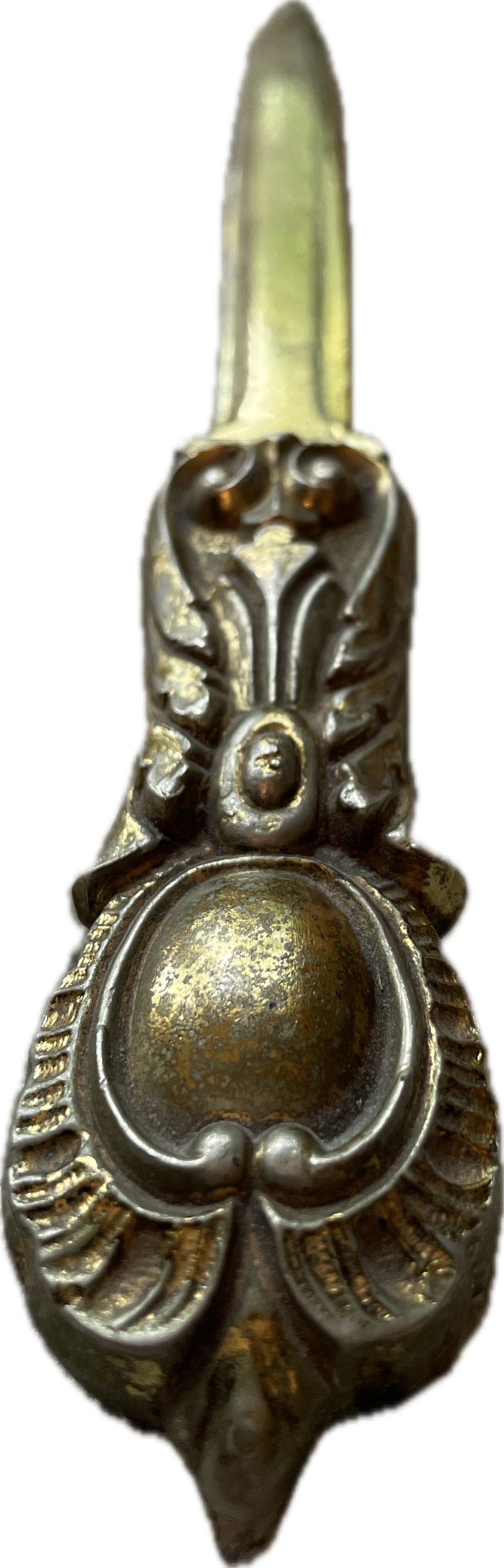 Antique Ornate Brass Letter Opener with Neoclassical Detailing