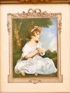 Antique “The Age of Innocence” Print in Ornate Frame