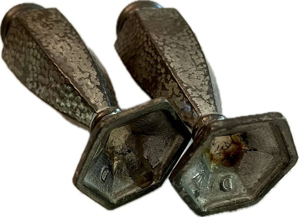 Vintage Hammered Silver Salt and Pepper Shakers