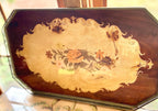 Vintage Italian Floral Wood Inlaid Tray