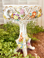 19th Century Carl Thieme Dresden Porcelain Compote Centerpiece