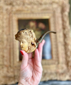 Antique French Meerschaum & Sterling Woman Pipe