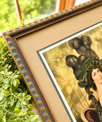 Antique “Lady With the Fan” Framed Art Print