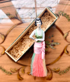 Colorful Flapper Era Porcelain Vanity Brush