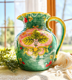 Hand Painted Italian Majolica Style Pitcher