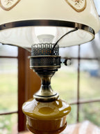 Antique Floral Hurricane Lamp