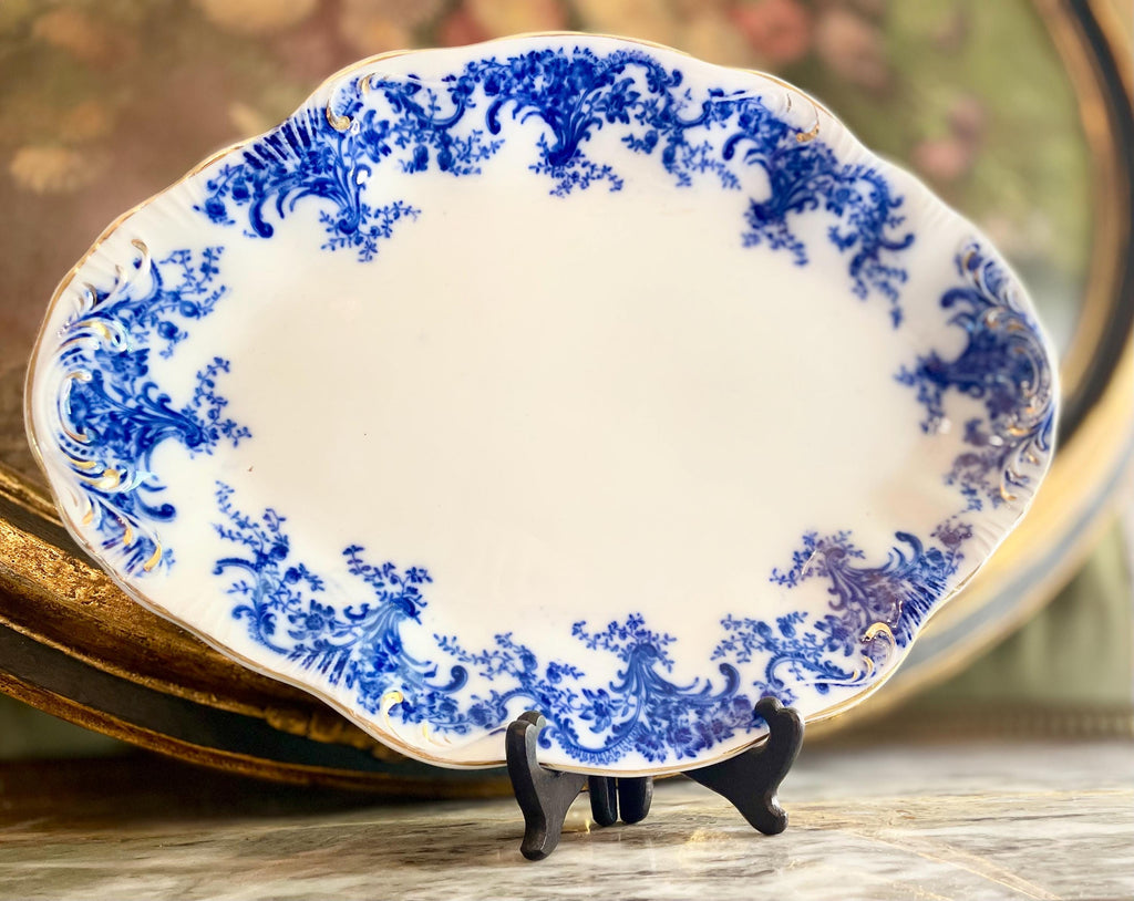 Antique Ceramic Flow Blue W. H. Grindley & Co. Platters