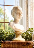 Vintage French Alabaster Bust Sculpture – Signed A. Gianelli