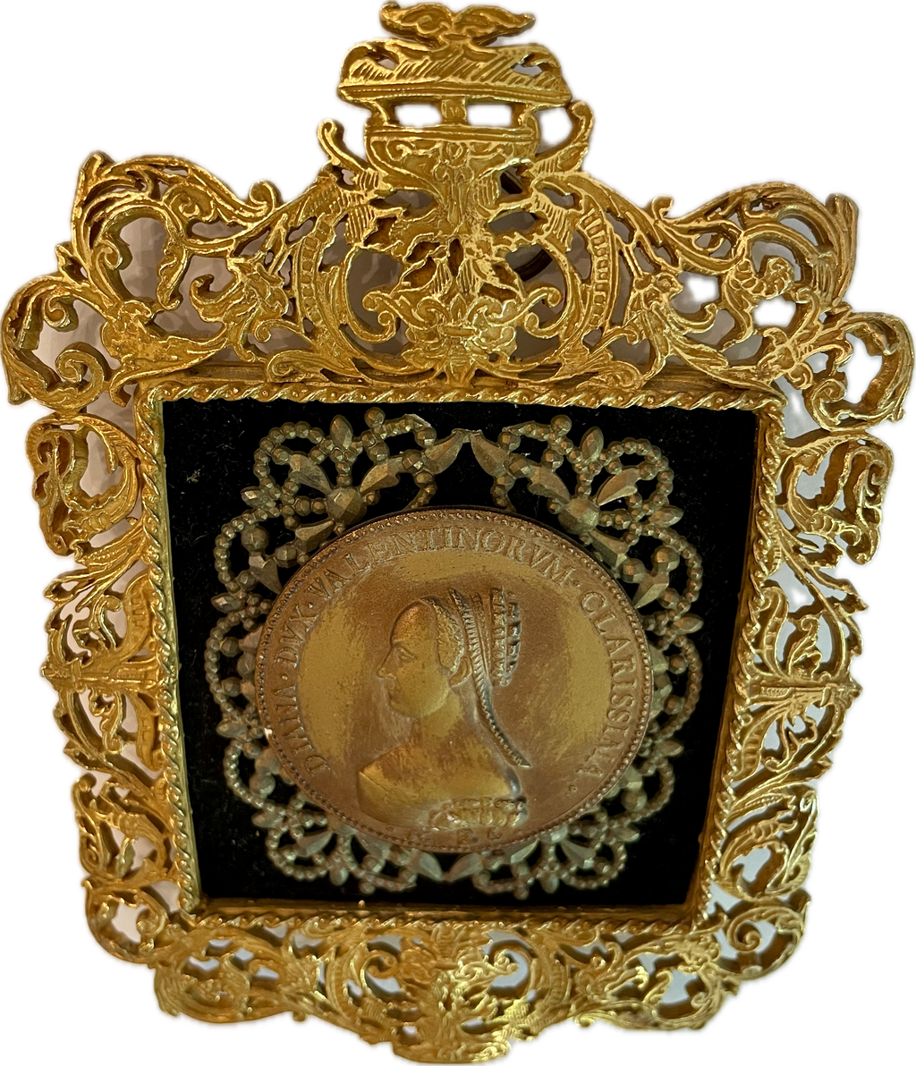 Antique Framed Diane de Poitiers Medallion