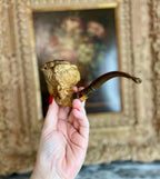 Antique French Meerschaum & Sterling Woman Pipe