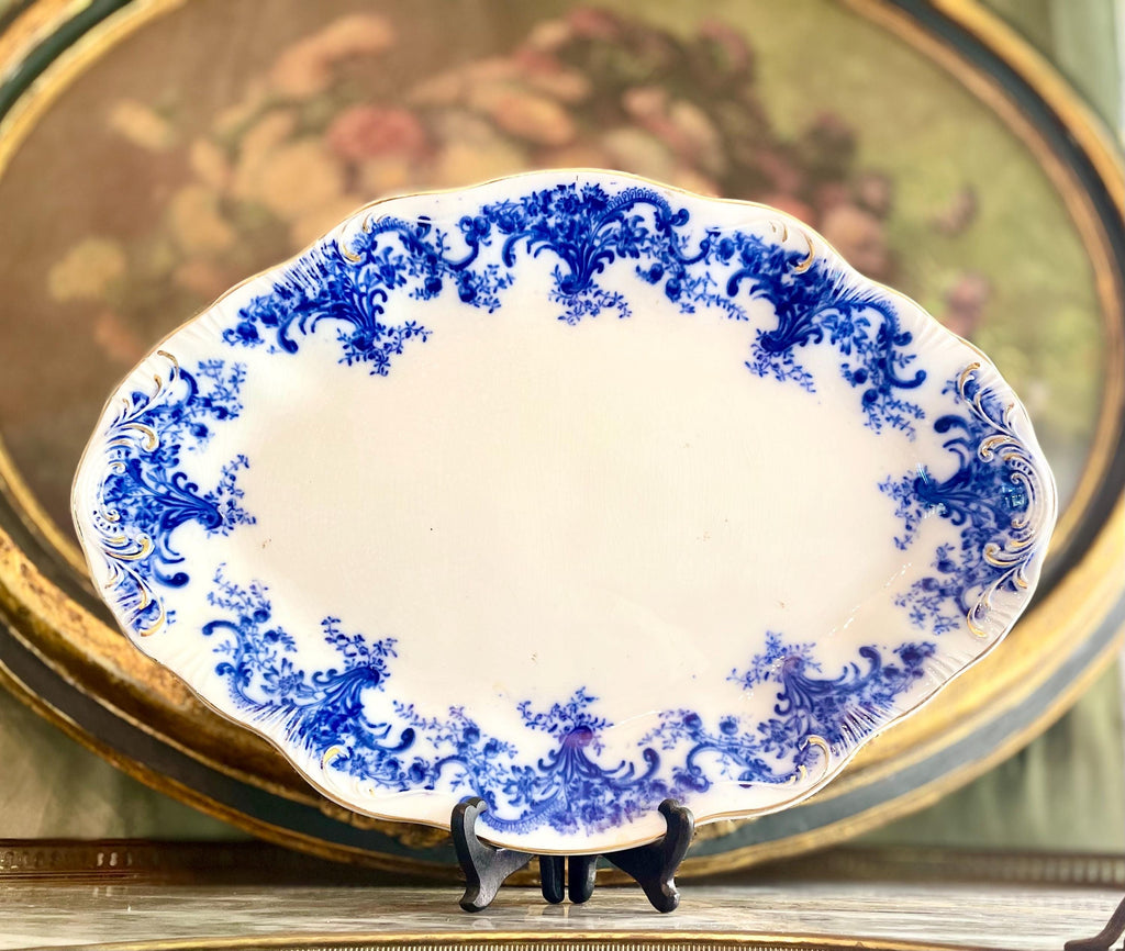 Antique Ceramic Flow Blue W. H. Grindley & Co. Platters