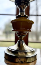 Antique Floral Hurricane Lamp