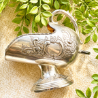 Antique Victorian Silverplate Sugar Scuttle with Scoop | Ornate Coal Hod Style