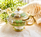 Antique Hand Painted Nippon Creamer & Covered Sugar Bowl Set
