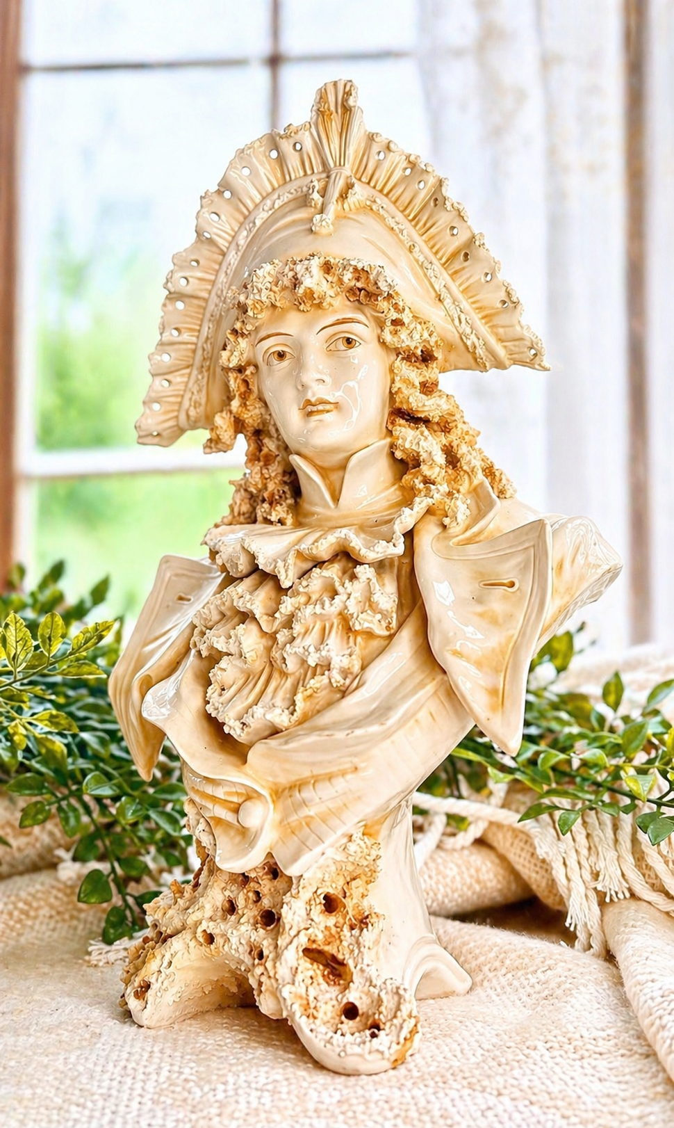 Vintage Continental Porcelain Gentleman Bust
