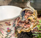 Vintage French Ceramic Vase with Brass Fittings by Dominic