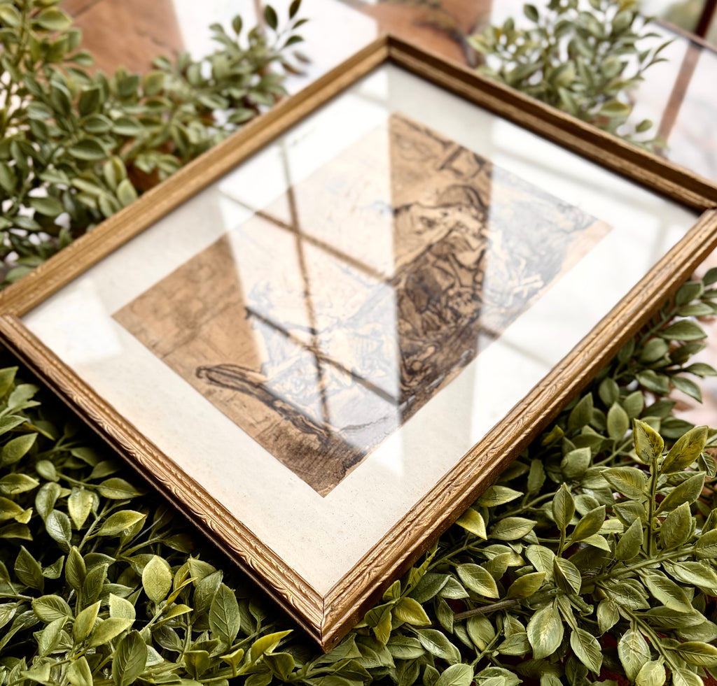 “La Partie de Cartes” Vintage Framed Print