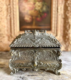 Antique Silver Plated Jewelry Box