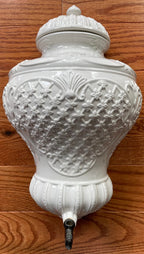 Vintage Italian White Ceramic Lavabo Wall Fountain